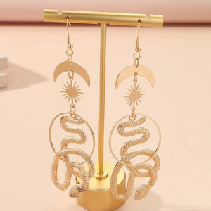 snake plating alloy no inlaid earrings