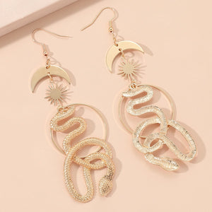 snake plating alloy no inlaid earrings
