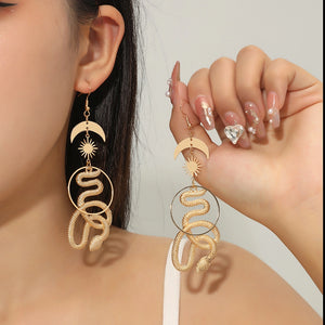 snake plating alloy no inlaid earrings