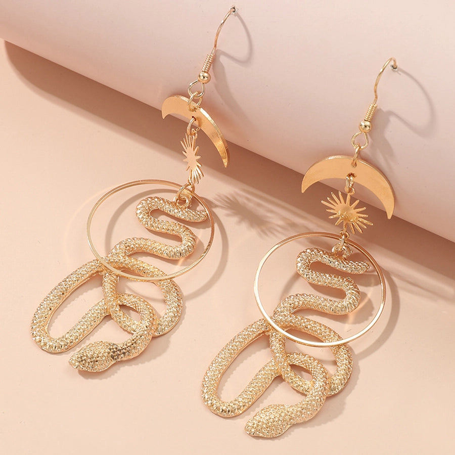 snake plating alloy no inlaid earrings
