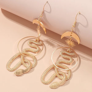 snake plating alloy no inlaid earrings