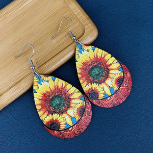 Yellow Sunflower Boho Earrings