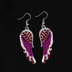 Rhinestone Angel Wings Earring