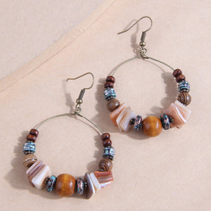 Boho/Retro Handmade Circle Earrings